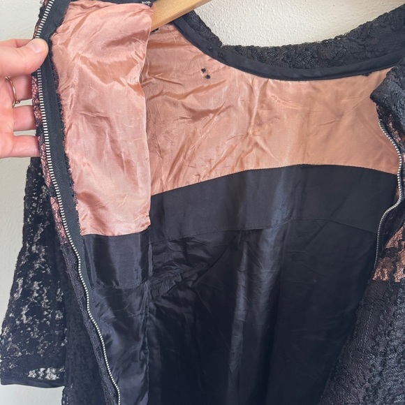 Vintage Black Lace Handmade Shift Dress - Picture 8 of 11